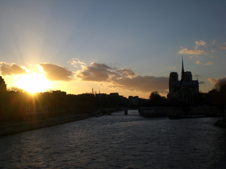 Sunset over Notre Dame